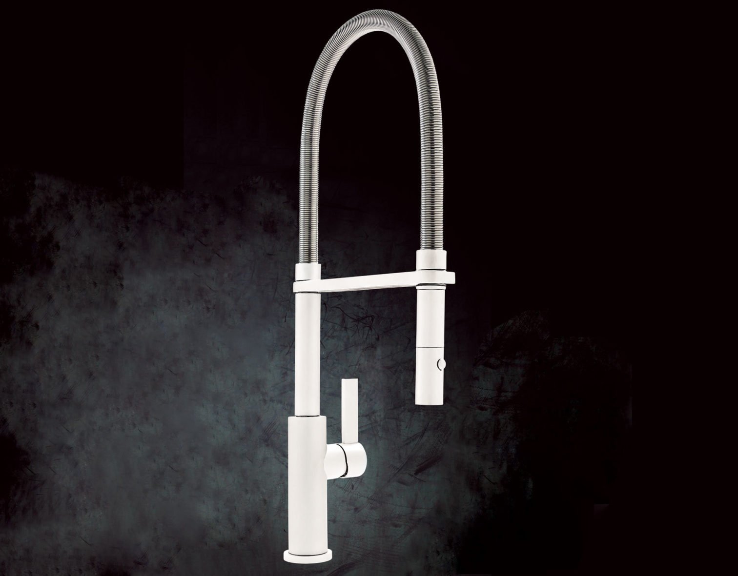 Kitchen series Corsano Culinary pull-down faucet in matte white