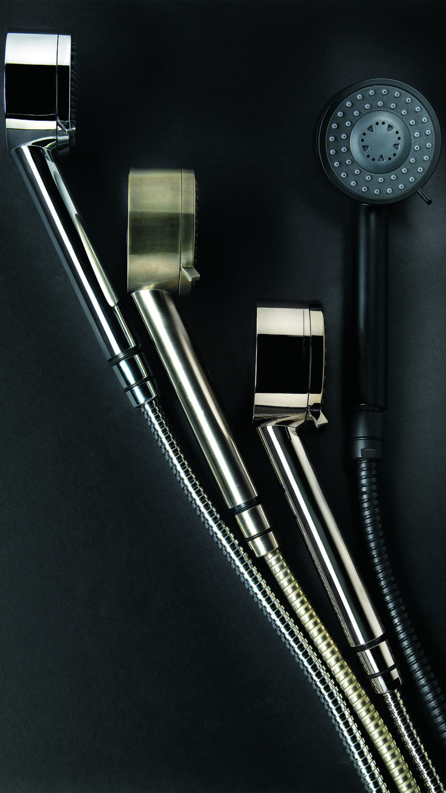 Four multifunction handheld showers