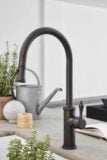 Davoli pull down kitchen faucet in Rustico Bronze