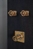 Steampunk Bay burnished brass wall handle trim